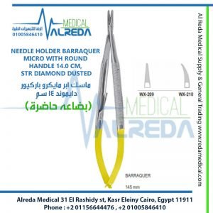 NEEDLE HOLDER BARRAQUER MICRO WITH ROUND HANDLE