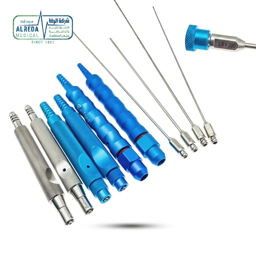 Lipo Hand Piece with Thumb Control Luer Lock Liposuction German UK Pakistani Grade Alreda Medical قبضة شفط الدهون ألماني وإنجليزي شركة الرضا