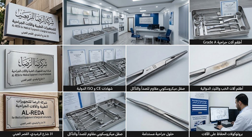 صيانة الآلات الجراحية شركة الرضا alreda medical surgical instruments sets