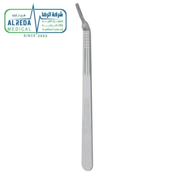 يد ومقبض مشرط جراحي طويل رقم 4L مائل مصمت Scalpel Handle No 4L Angled Solid ألماني وإنجليزي وباكستاني شركة الرضا