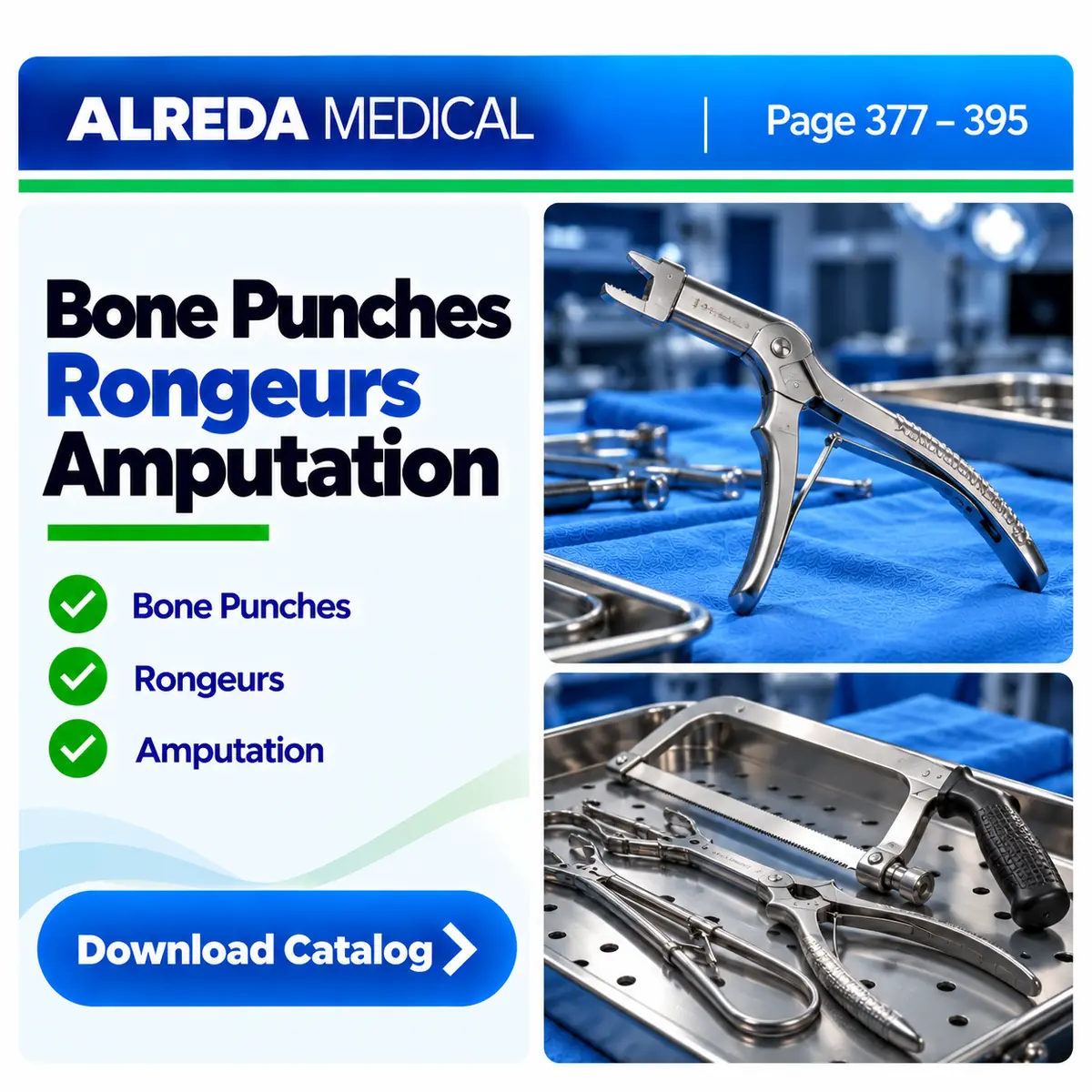 Bone Punches Rongeurs Amputation ALREDA Catalog Instruments